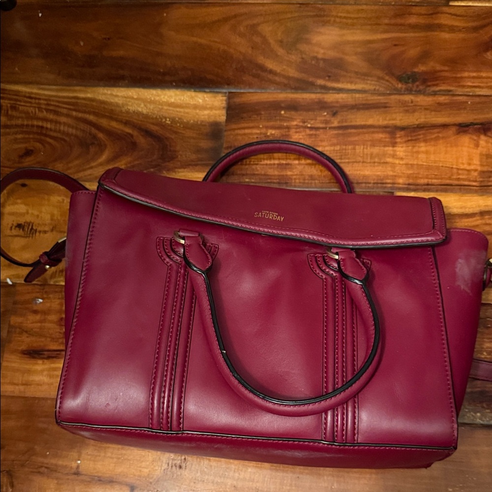 Kate Spade Saturday Burgundy Leather Satchel